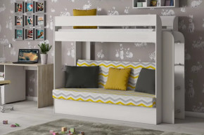 Кровать детская двухъярусная Карамель 75 Бодега светлая RIKKO YELLOW в Лангепасе - langepas.mebel-tymen.ru | фото