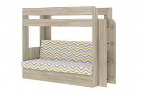 Кровать детская двухъярусная Карамель 75 Дуб Сонома RIKKO YELLOW в Лангепасе - langepas.mebel-tymen.ru | фото