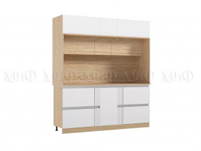 Кухня МДФ Карина Центральная секция 2000 (Пластер Бьянко/Сонома) в Лангепасе - langepas.mebel-tymen.ru | фото