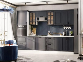 Кухня Николь-1 3 м. Белый/Графит софт в Лангепасе - langepas.mebel-tymen.ru | фото