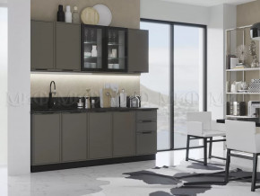 Кухня Николь 2,0м Компановка №1 (Холст вулканический) в Лангепасе - langepas.mebel-tymen.ru | фото