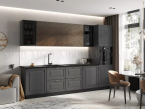 Кухня Престиж 3,0м Компоновка №1 (Графит/Графит софт/Прайм орех) в Лангепасе - langepas.mebel-tymen.ru | фото
