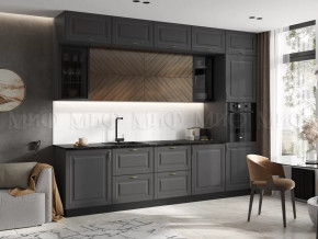 Кухня Престиж 3,0м Компоновка №2 (Графит/Графит софт/Прайм орех) в Лангепасе - langepas.mebel-tymen.ru | фото