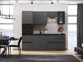 Кухня Техно-6 2,4м (Графит/Графит софт) в Лангепасе - langepas.mebel-tymen.ru | фото