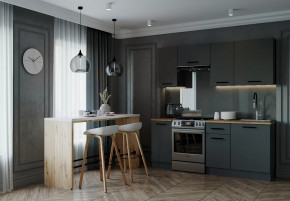 Кухонный гарнитур Антрацит-2000 столешница 26 мм в Лангепасе - langepas.mebel-tymen.ru | фото