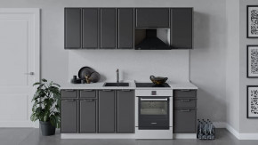 Кухонный гарнитур «Белладжио» длиной 220 см Белый, Софт графит в Лангепасе - langepas.mebel-tymen.ru | фото