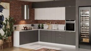 Кухонный гарнитур «Габриэлла» №15 Белый, Сноу, Титан в Лангепасе - langepas.mebel-tymen.ru | фото