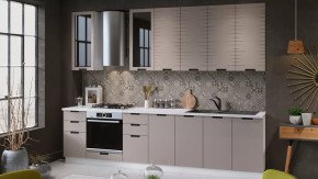 Кухонный гарнитур «Гренада» №15 Белый, Холст латте в Лангепасе - langepas.mebel-tymen.ru | фото