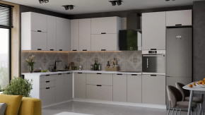 Кухонный гарнитур «Гренада» №18 Белый, Холст мокко в Лангепасе - langepas.mebel-tymen.ru | фото