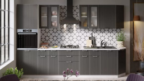 Кухонный гарнитур «Кимберли» №3 Белый, Титан в Лангепасе - langepas.mebel-tymen.ru | фото