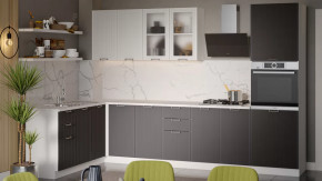 Кухонный гарнитур «Кимберли» №4 Белый, Сноу, Муссон в Лангепасе - langepas.mebel-tymen.ru | фото