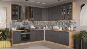 Кухонный гарнитур «Лина» №8 Дуб Крафт золотой, Графит в Лангепасе - langepas.mebel-tymen.ru | фото