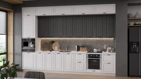 Кухонный гарнитур «Лина» №9 Белый, Графит в Лангепасе - langepas.mebel-tymen.ru | фото