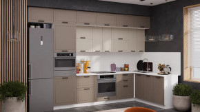 Кухонный гарнитур «Лорас» №4 Белый, Холст брюле, Холст латте в Лангепасе - langepas.mebel-tymen.ru | фото