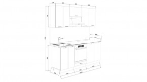 Кухонный гарнитур «Лорас» длиной 200 см со шкафом НБ в Лангепасе - langepas.mebel-tymen.ru | фото