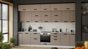 Кухонный гарнитур «Тиана» №5 Белый, Мокко супермат в Лангепасе - langepas.mebel-tymen.ru | фото