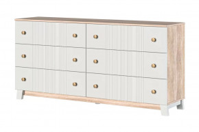 Ланзетти Комод 6 ящиков Дуб Торонто/Жемчуг в Лангепасе - langepas.mebel-tymen.ru | фото