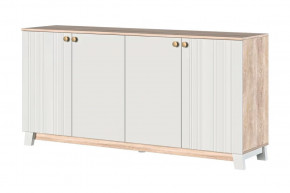 Ланзетти Тумба 4 двери Дуб Торонто/Жемчуг в Лангепасе - langepas.mebel-tymen.ru | фото