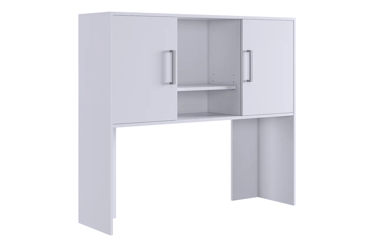 Надстройка стола компьютерного 1200 Лайт-2 белый/белый в Лангепасе - langepas.mebel-tymen.ru | фото