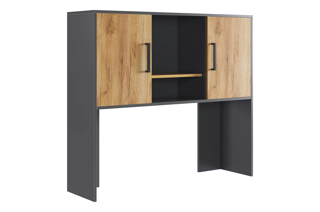 Надстройка стола компьютерного 1200 Лайт-2 графит/дуб крафт золотой в Лангепасе - langepas.mebel-tymen.ru | фото