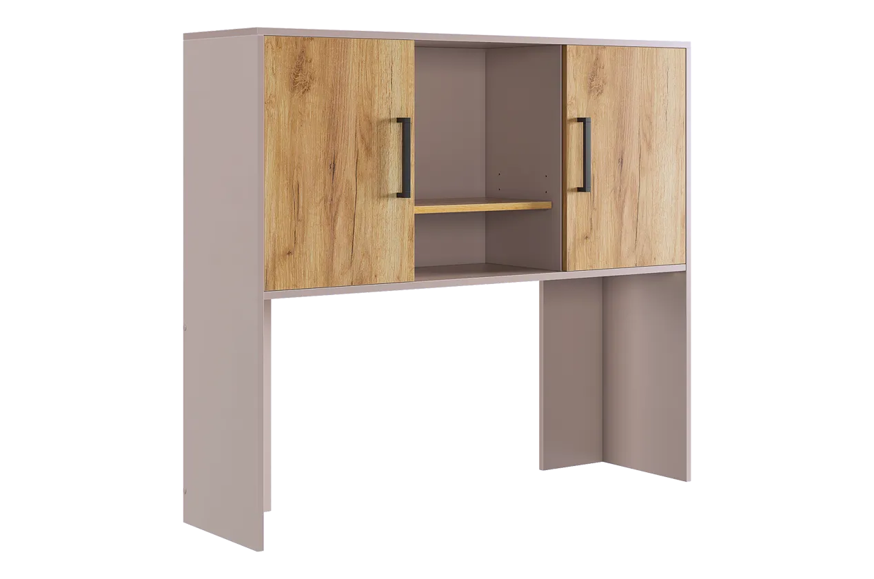 Надстройка стола компьютерного 1200 Лайт-2 кашемир/дуб крафт золотой в Лангепасе - langepas.mebel-tymen.ru | фото