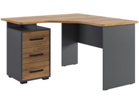 Стол компьютерный 1200 угловой Лайт-2 графит/дуб крафт золотой в Лангепасе - langepas.mebel-tymen.ru | фото