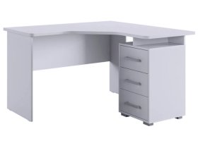 Стол компьютерный 1200 угловой Лайт-2 белый/белый в Лангепасе - langepas.mebel-tymen.ru | фото