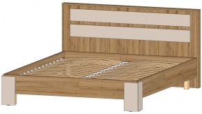 Ленора Кровать 1600 Дуб вотан/Кашемир в Лангепасе - langepas.mebel-tymen.ru | фото