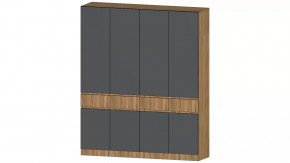 Ленора Шкаф 4х ств. Дуб вотан/Графит в Лангепасе - langepas.mebel-tymen.ru | фото