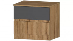 Ленора Тумба прикроватная Дуб вотан/Графит в Лангепасе - langepas.mebel-tymen.ru | фото