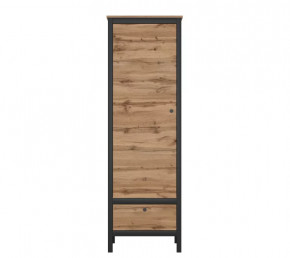 LOFT шкаф REG1D1S (Дуб вотан/Черный) в Лангепасе - langepas.mebel-tymen.ru | фото