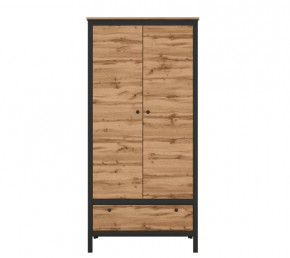 LOFT шкаф SZF2D1S (Дуб вотан/Черный) в Лангепасе - langepas.mebel-tymen.ru | фото