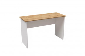 ЛЮЧИЯ Стол письменный (ш1200*г500*в750мм), ЛДСП Белый/ЛДСП Дуб крафт золотой в Лангепасе - langepas.mebel-tymen.ru | фото