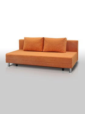 Диван Комфорт Лайт без подлокотников 2 подушки апельсин в Лангепасе - langepas.mebel-tymen.ru | фото