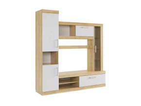 Мини-стенка Макси дуб сонома/белое дерево в Лангепасе - langepas.mebel-tymen.ru | фото