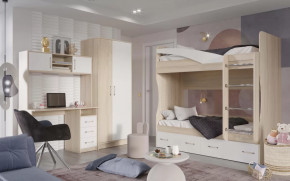 Модульная детская "Буратино" сонома/белый в Лангепасе - langepas.mebel-tymen.ru | фото