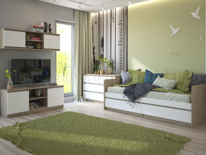 Модульная детская Челси Белый глянец, дуб сонома в Лангепасе - langepas.mebel-tymen.ru | фото