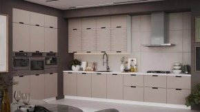 Модульная кухня «Гренада» Белый, Холст латте в Лангепасе - langepas.mebel-tymen.ru | фото