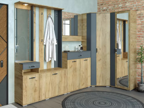 Модульная прихожая Бостон Дуб Вотан/Антрацит в Лангепасе - langepas.mebel-tymen.ru | фото