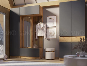 Модульная прихожая Роджинамиф, дуб крафт/графит в Лангепасе - langepas.mebel-tymen.ru | фото