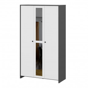 Модульная система "Дольче" Шкаф трехстворчатый Графит / белый в Лангепасе - langepas.mebel-tymen.ru | фото