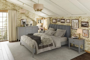 Модульная спальня Никеа Серый шифер/Лак Антрацит в Лангепасе - langepas.mebel-tymen.ru | фото