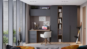 Набор детской мебели «Порто» №3 Яблоня Беллуно, Графит софт в Лангепасе - langepas.mebel-tymen.ru | фото