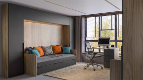 Набор детской мебели «Порто» №4 Яблоня Беллуно, Графит софт в Лангепасе - langepas.mebel-tymen.ru | фото