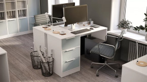 Набор мебели для офиса «Марли» №2 Белый, Серо-голубой в Лангепасе - langepas.mebel-tymen.ru | фото