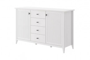 Никеа Комод 4 ящика 2 двери Белый в Лангепасе - langepas.mebel-tymen.ru | фото