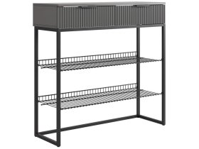 Обувница Классная 1 графит/графит матовый/черный муар в Лангепасе - langepas.mebel-tymen.ru | фото