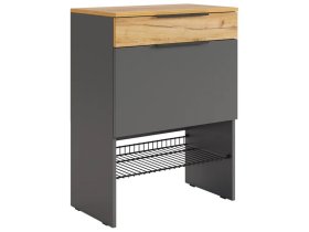 Обувница Баско графит/дуб крафт золотой в Лангепасе - langepas.mebel-tymen.ru | фото