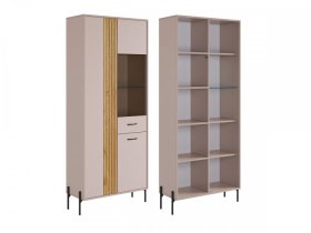 Шкаф двухдверный (со стеклом) Доминика в Лангепасе - langepas.mebel-tymen.ru | фото