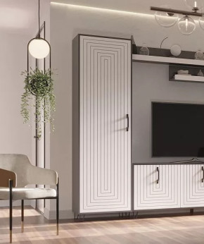 Пенал Квадро М-2 серый графит/софт вайт в Лангепасе - langepas.mebel-tymen.ru | фото